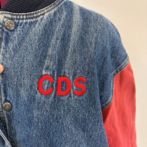 Vintage 1980s Canada Sportswear Racing Denim Jacket, Size M mens womens L - Picture 10 of 10